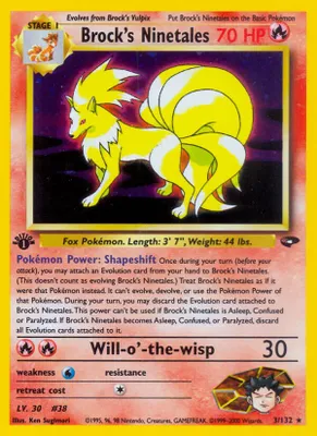 Brock's Ninetales from Gym Challenge