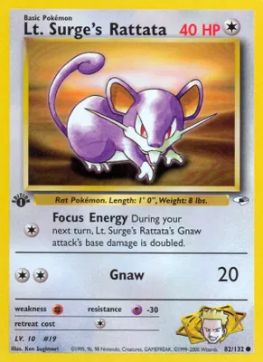 Lt. Surge's Rattata from Gym Heroes