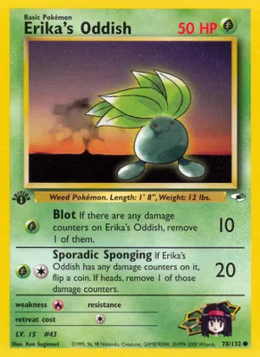 Erika's Oddish (78) from Gym Heroes