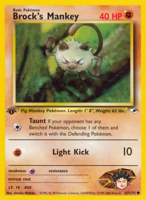 Brock's Mankey (67) from Gym Heroes