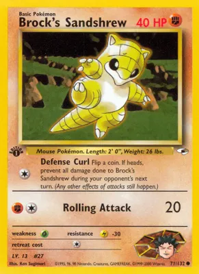 Brock's Sandshrew (71) from Gym Heroes