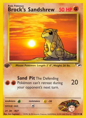 Brock's Sandshrew (72) from Gym Heroes