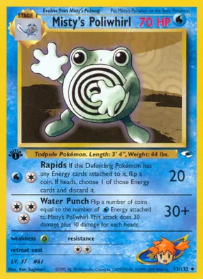 Misty's Poliwhirl from Gym Heroes