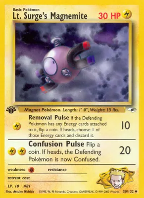 Lt. Surge's Magnemite (50) from Gym Heroes