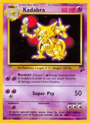 Kadabra from Base Set 2