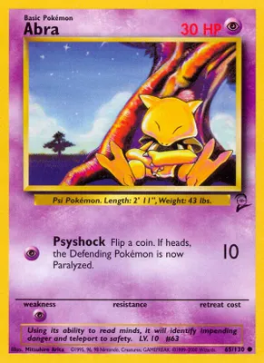 Abra from Base Set 2