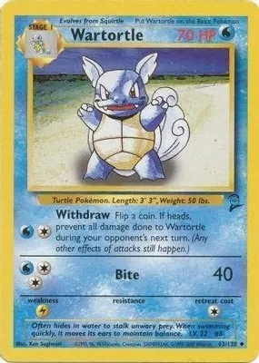 Wartortle from Base Set 2