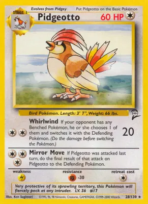 Pidgeotto from Base Set 2