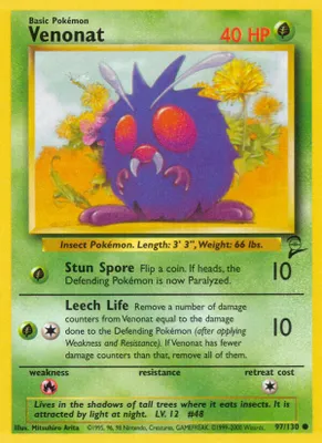 Venonat from Base Set 2