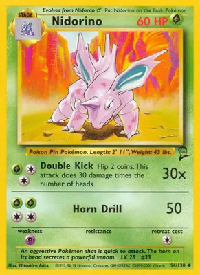 Nidorino from Base Set 2