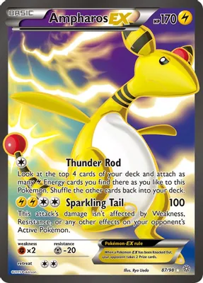 Ampharos EX (87 Full Art) from XY - Ancient Origins