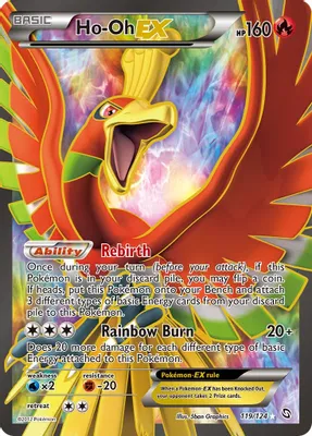 Ho-Oh Ex (119 Full Art) from Dragons Exalted