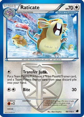 Raticate (Team Plasma) from Plasma Freeze