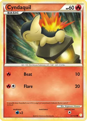 Cyndaquil from HeartGold SoulSilver