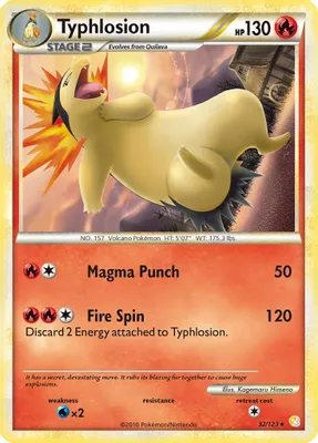 Typhlosion from HeartGold SoulSilver
