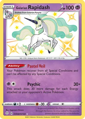 Galarian Rapidash from Shining Fates: Shiny Vault