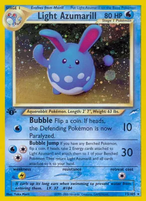 Light Azumarill from Neo Destiny