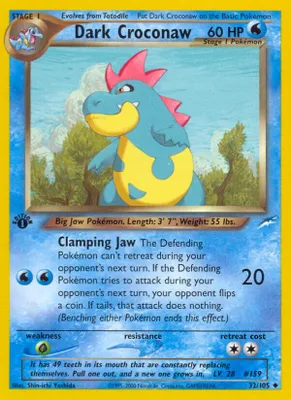 Dark Croconaw from Neo Destiny