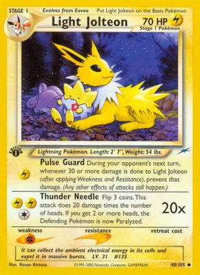 Light Jolteon from Neo Destiny