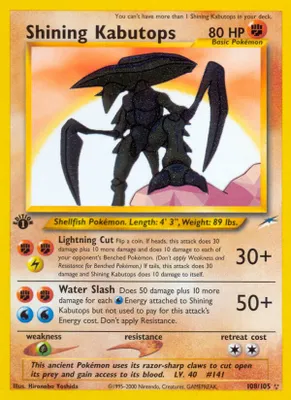 Shining Kabutops from Neo Destiny