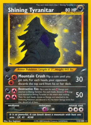Shining Tyranitar from Neo Destiny
