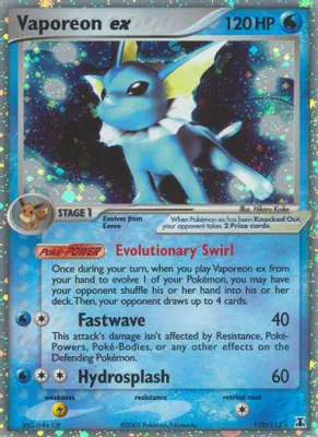 Vaporeon ex from EX Delta Species