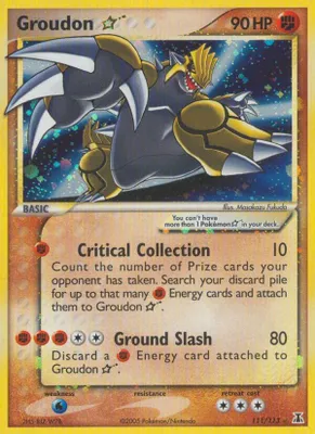 Groudon Star from EX Delta Species