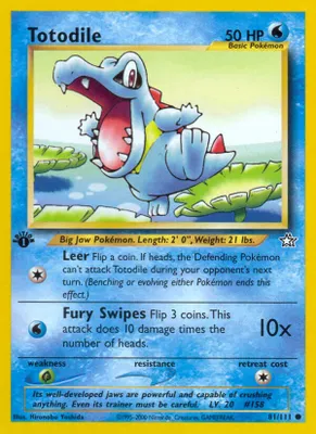 Totodile (81) from Neo Genesis