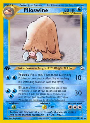 Piloswine from Neo Genesis