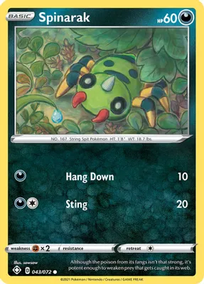 Spinarak from Shining Fates