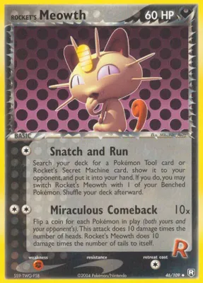 Rocket's Meowth from EX Team Rocket Returns