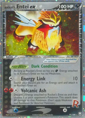 Rocket's Entei ex from EX Team Rocket Returns