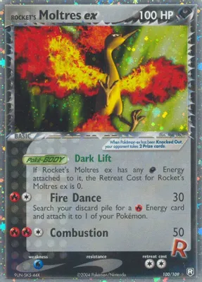 Rocket's Moltres ex from EX Team Rocket Returns