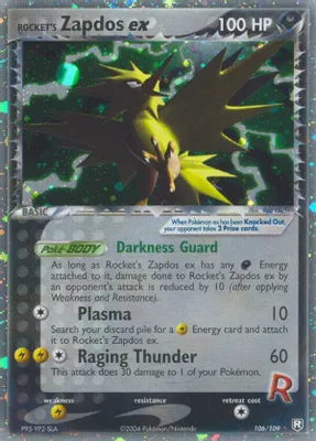 Rocket's Zapdos ex from EX Team Rocket Returns