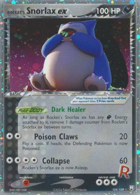 Rocket's Snorlax ex from EX Team Rocket Returns