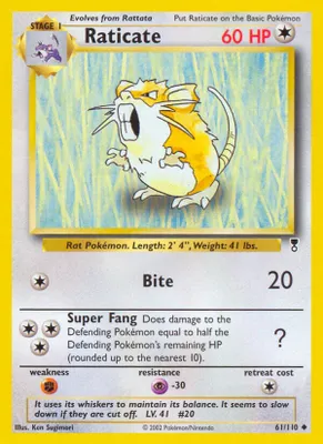 Raticate from Legendary Collection