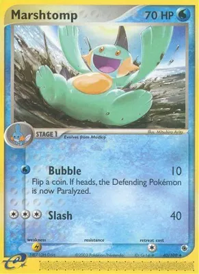 Marshtomp - 40/109 from EX Ruby and Sapphire