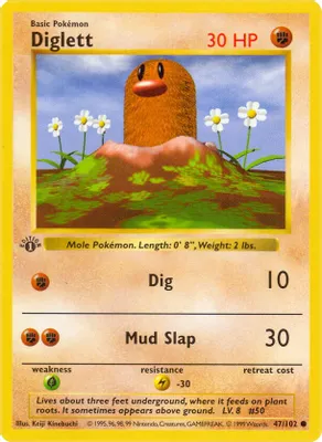 Diglett from Base Set (Shadowless)