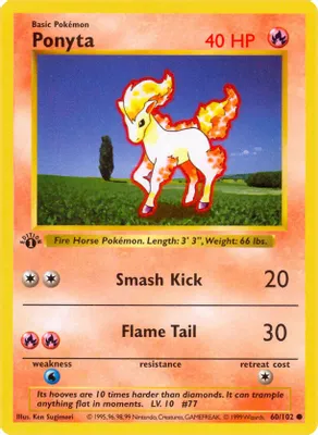 Ponyta from Base Set (Shadowless)