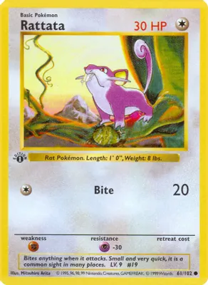 Rattata from Base Set (Shadowless)