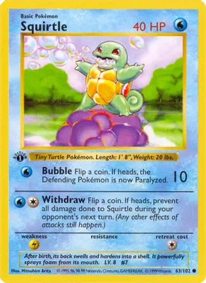 Squirtle from Base Set (Shadowless)