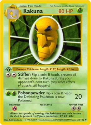 Kakuna from Base Set (Shadowless)