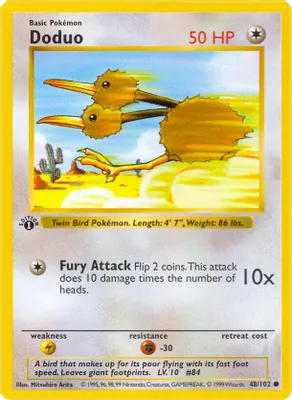 Doduo from Base Set (Shadowless)