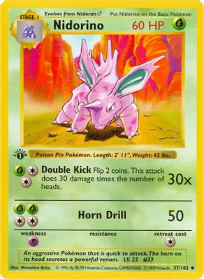 Nidorino from Base Set (Shadowless)