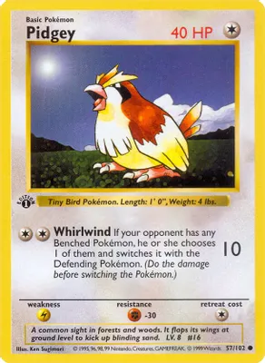 Pidgey from Base Set (Shadowless)