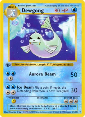 Dewgong from Base Set (Shadowless)