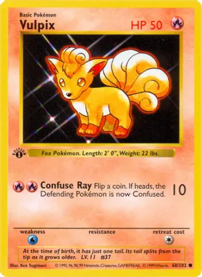 Vulpix from Base Set (Shadowless)