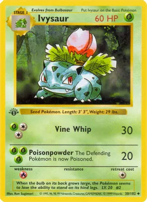 Ivysaur from Base Set (Shadowless)