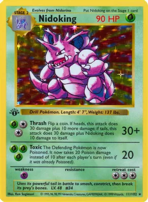 Nidoking from Base Set (Shadowless)