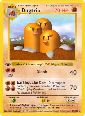 Dugtrio from Base Set (Shadowless)
